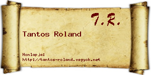 Tantos Roland névjegykártya